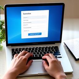 A person filling out a contact form on a laptop.