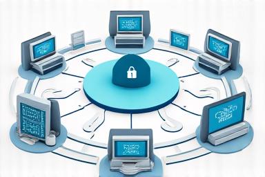 Diagram of a secure office network.